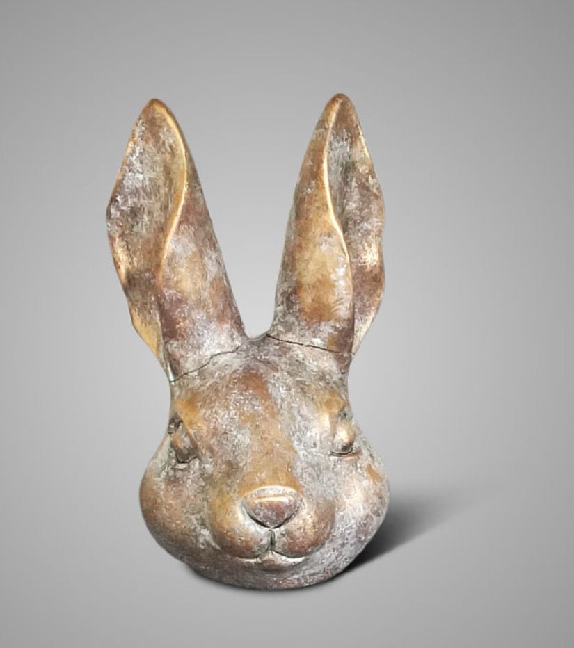 Stenen konijnenhoofd 12x20cm