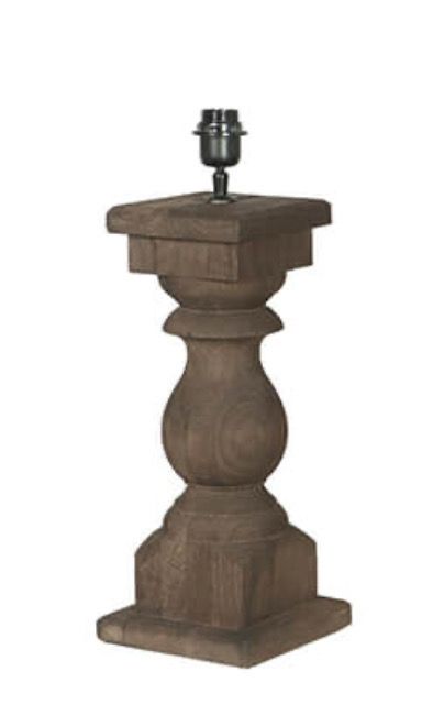 Houten lampenvoet 45cm hoog (bruin )