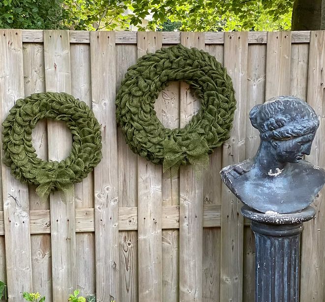 Jute krans groen (40cm)