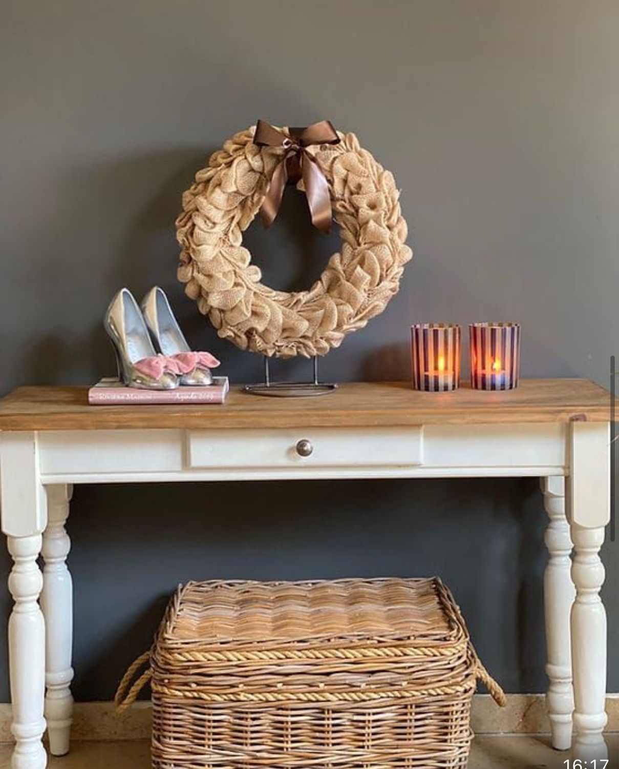 Krans naturel 40cm exclusief lint strik