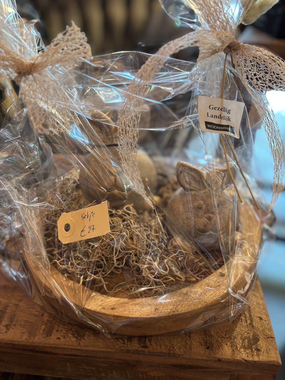 Sfeerpakket dienblad met konijnen