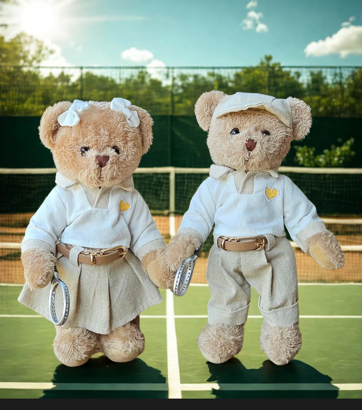 Beren koppel tennis 30cm groot