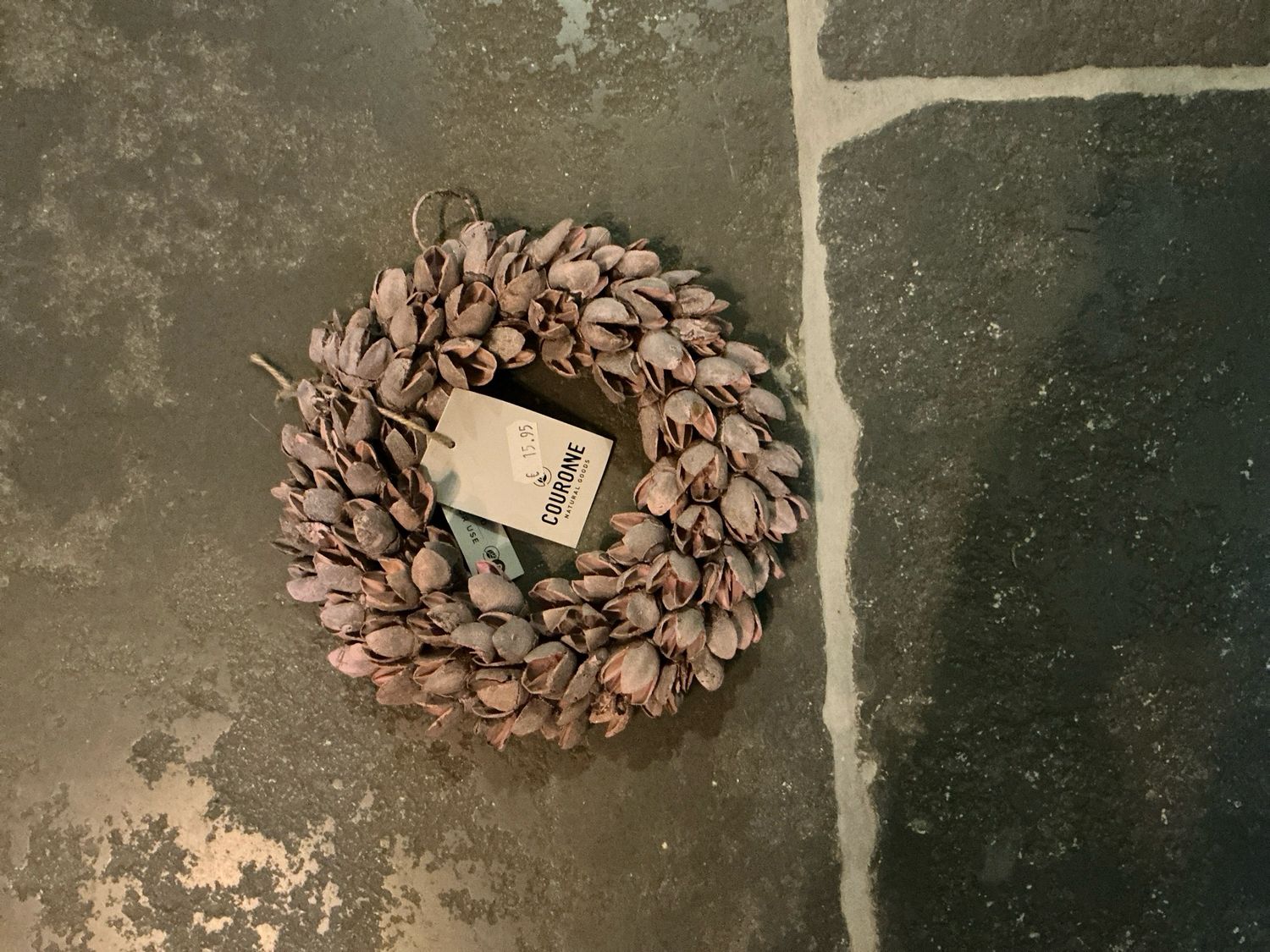 Krans Bakuli wreath thin 20cm powder pink