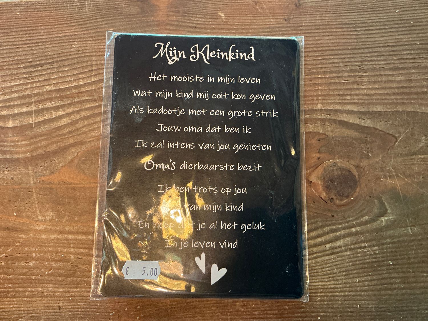Tekstbordje mijn kleinkind