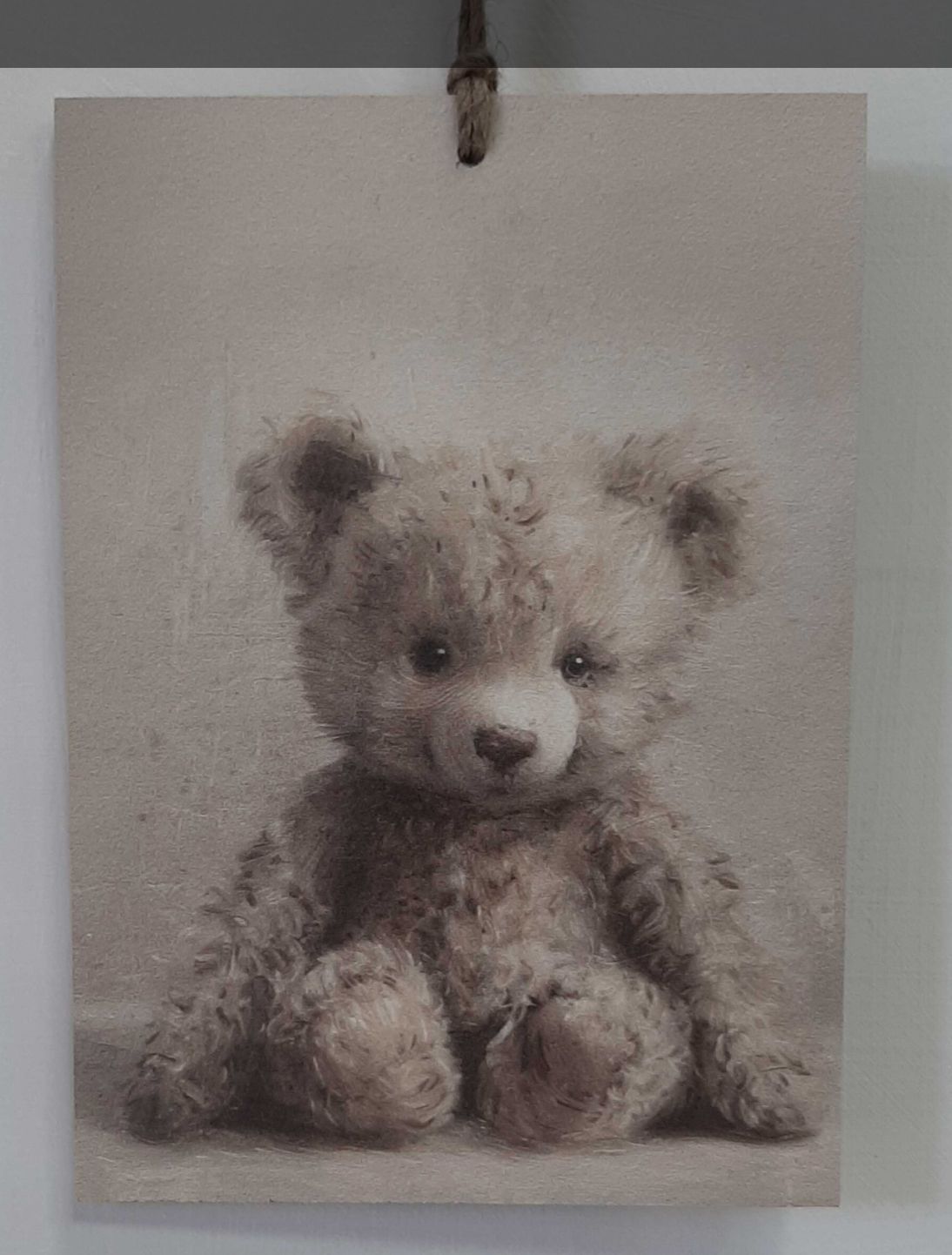 Bordje om op te hangen beer