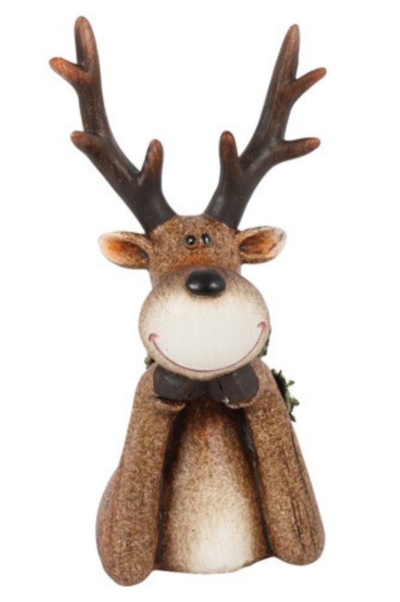 Eland met sjaal 9,5x8,5x20cm