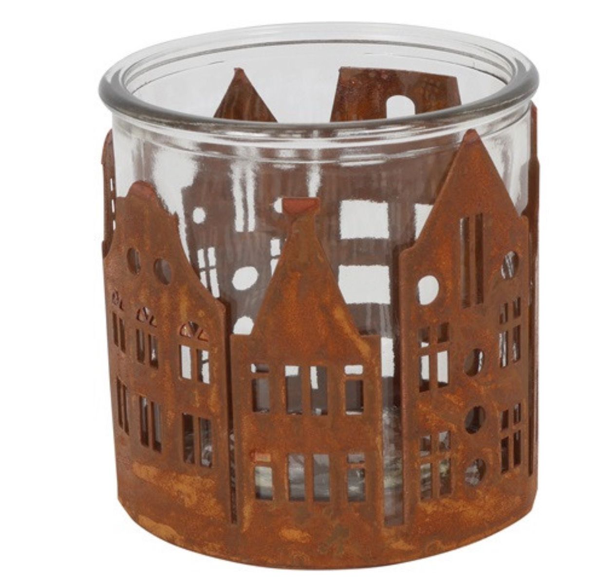 Roeste Amsterdamse huisjes 10x10cm
