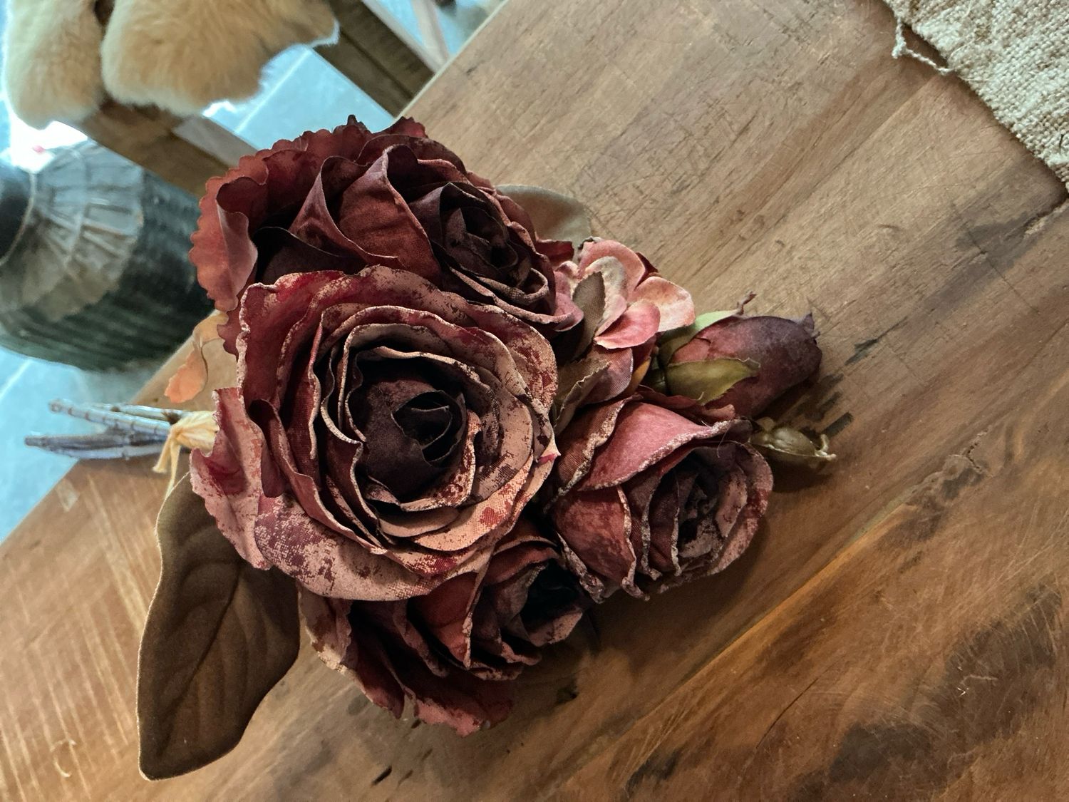 Boeket oude rozen