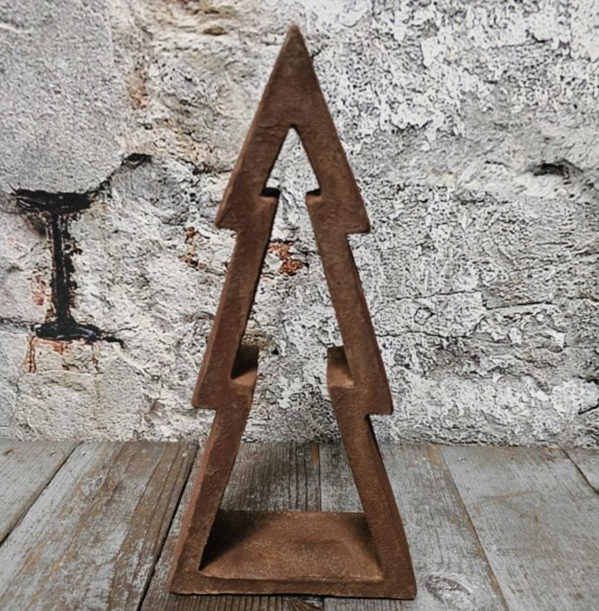 Kerstboom roest 14x6x28cm