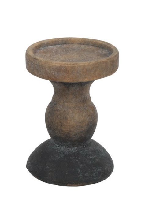 Kandelaar bruin zwart 12,5x9cm