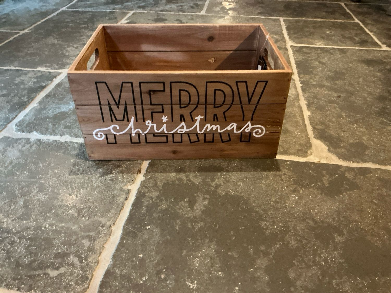 Kist Merry christmas 24x34cm
