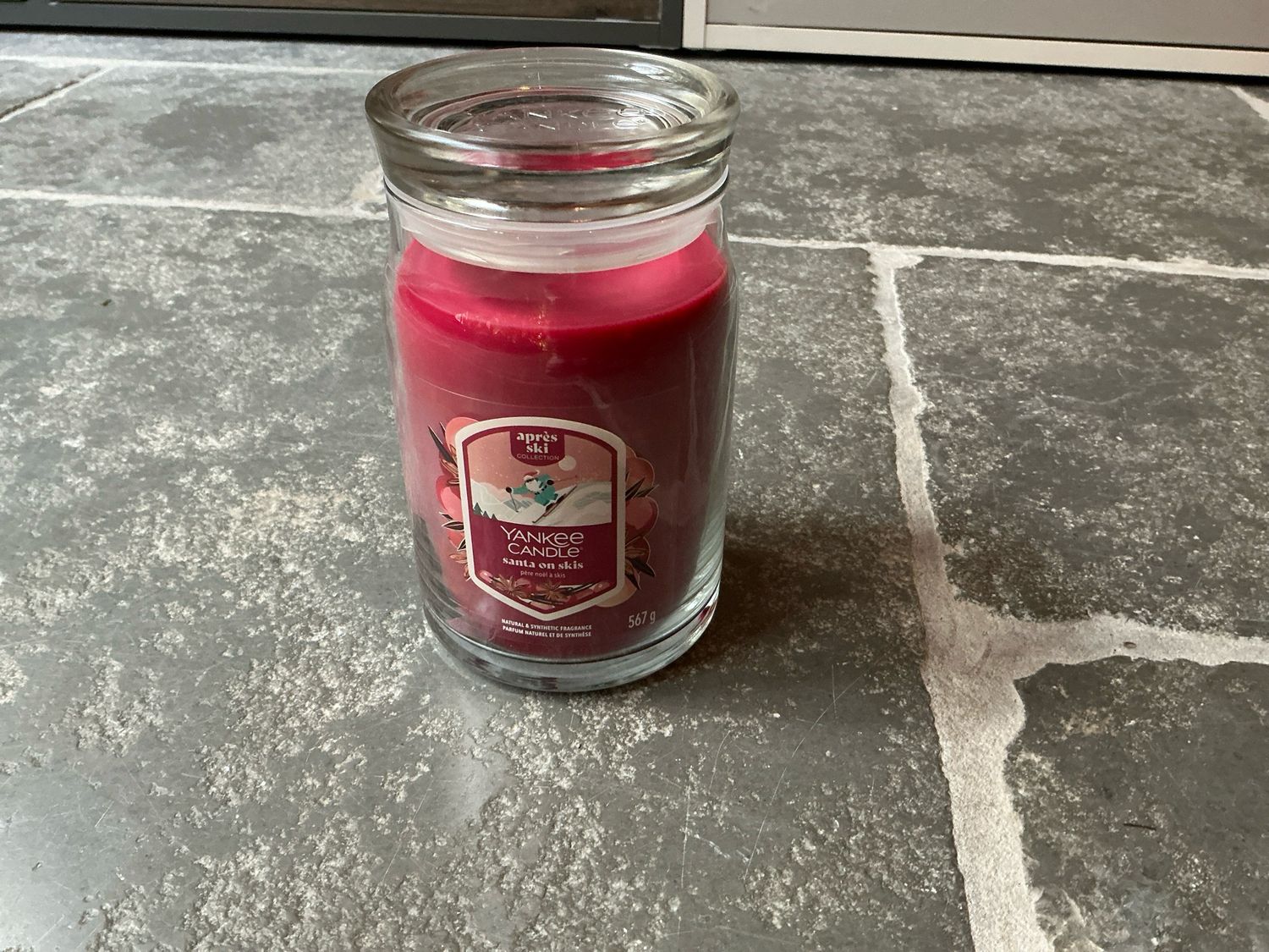 Yankee Candle large santa on skis