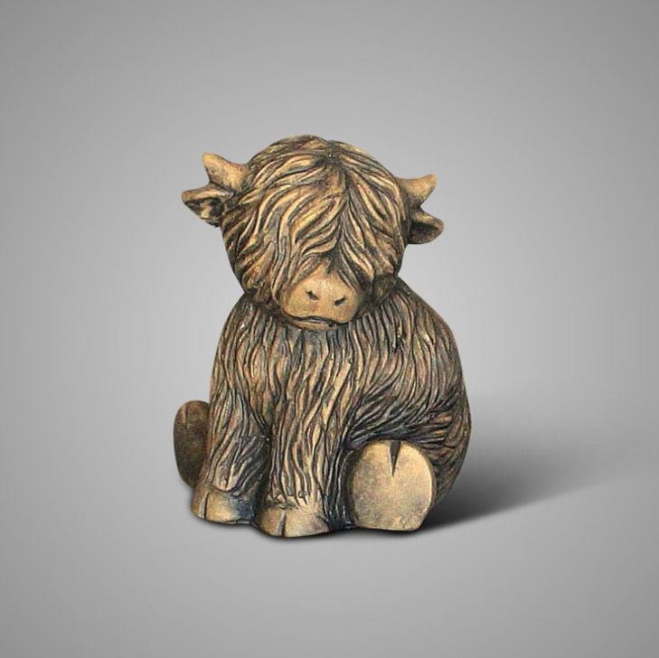 Hooglander zittend 14x16cm