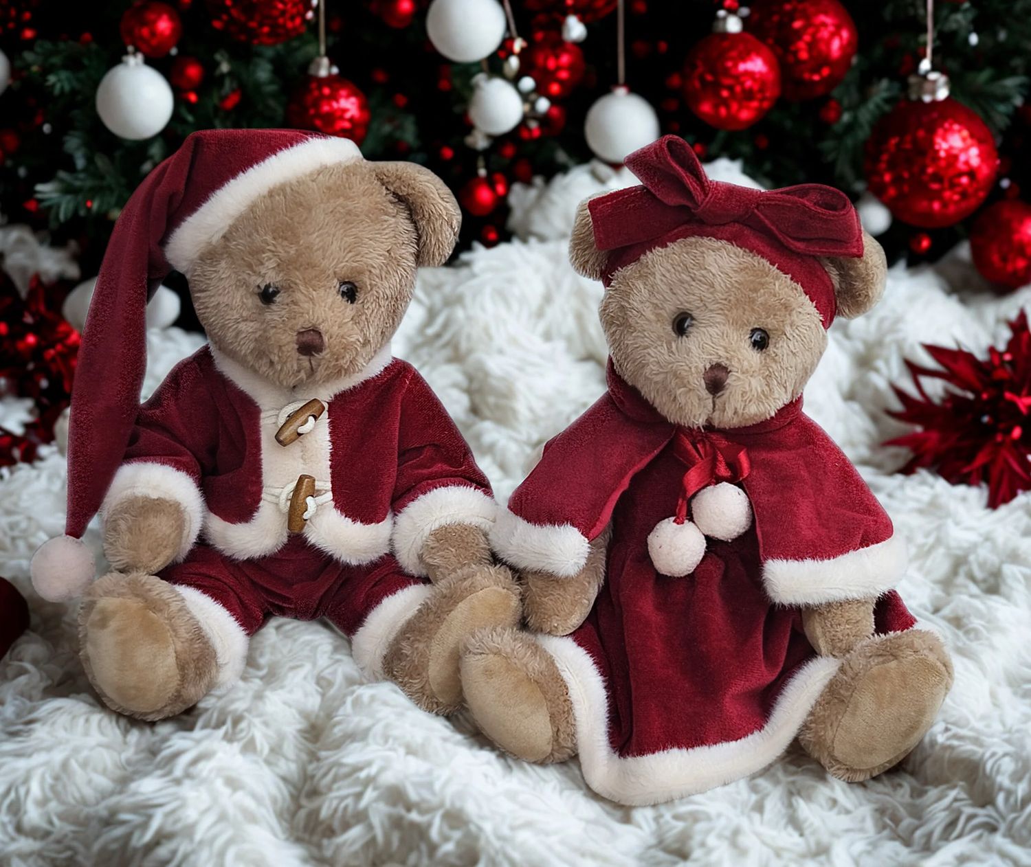 Berenkoppel met kerstoutfit