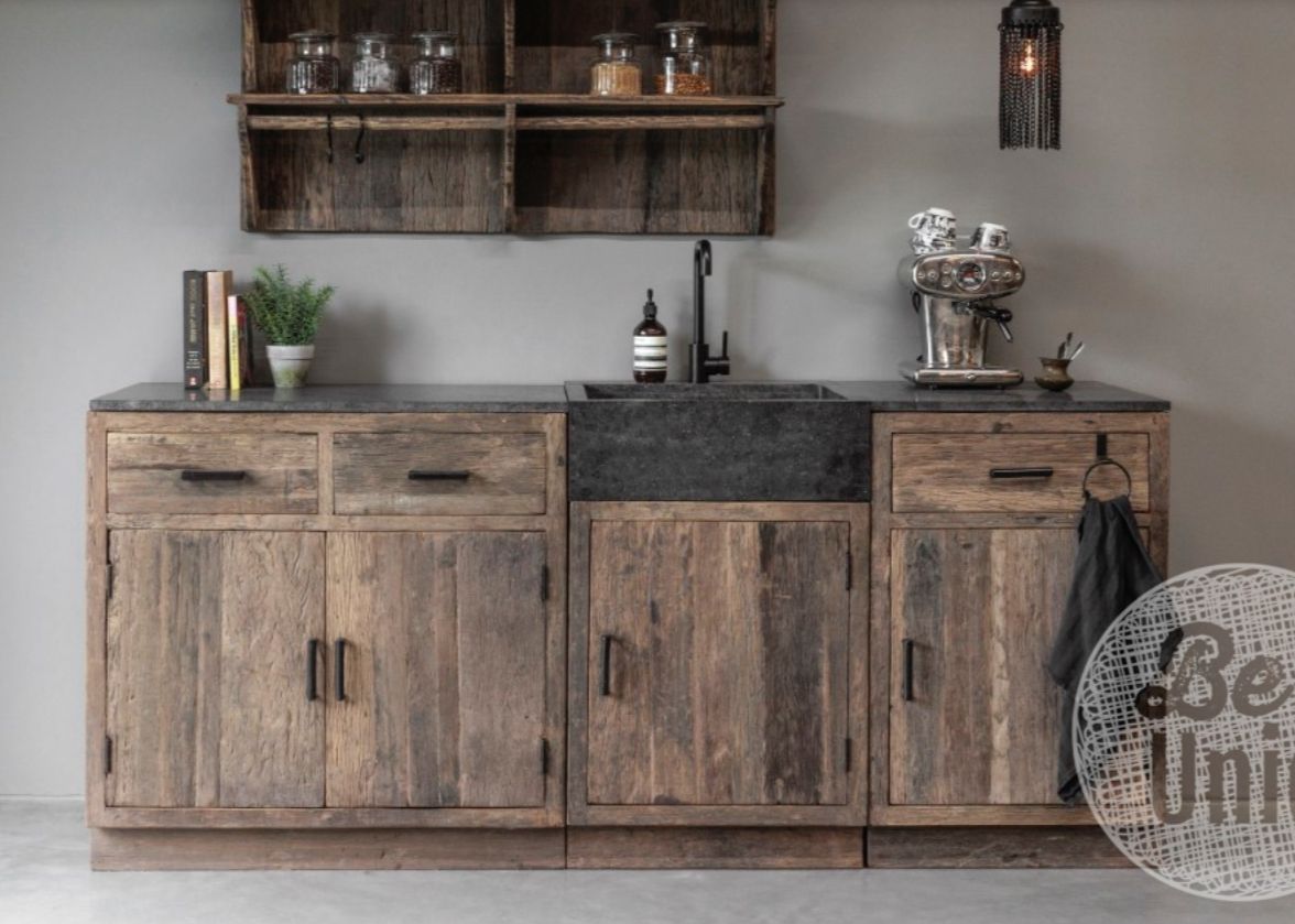 Kleine spoelbak kast  met gat voor kraan 95x60x60