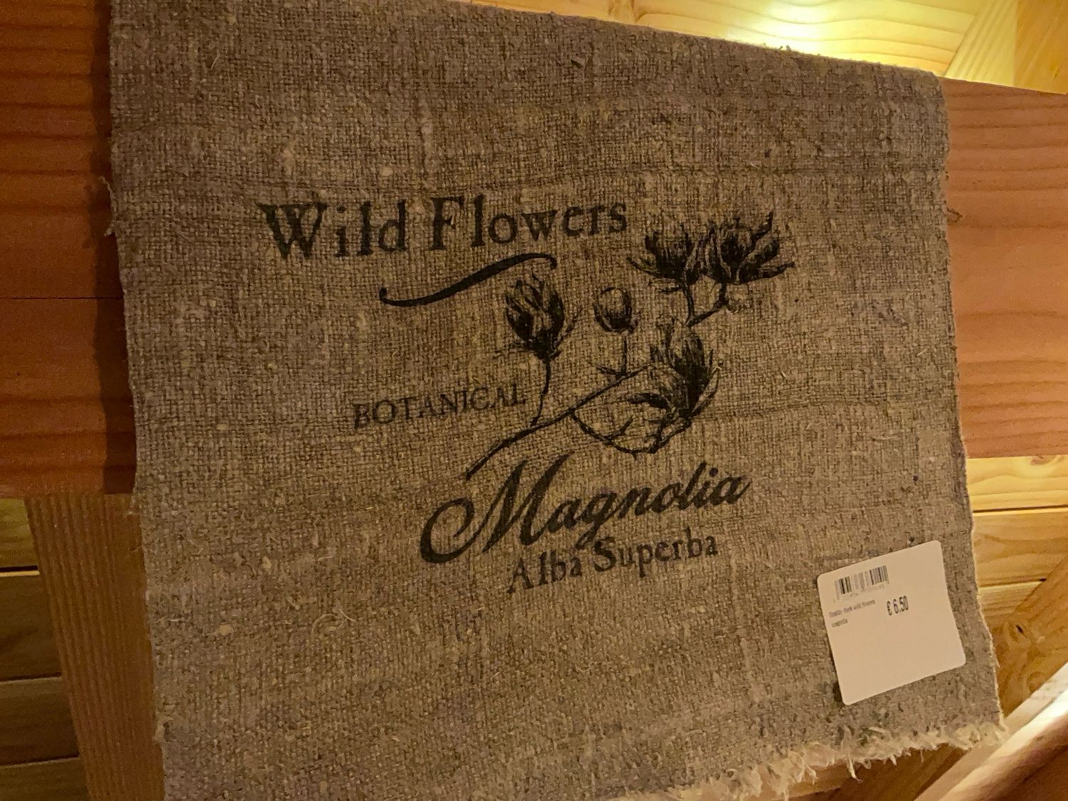 Shabby doek wild flowers magnolia