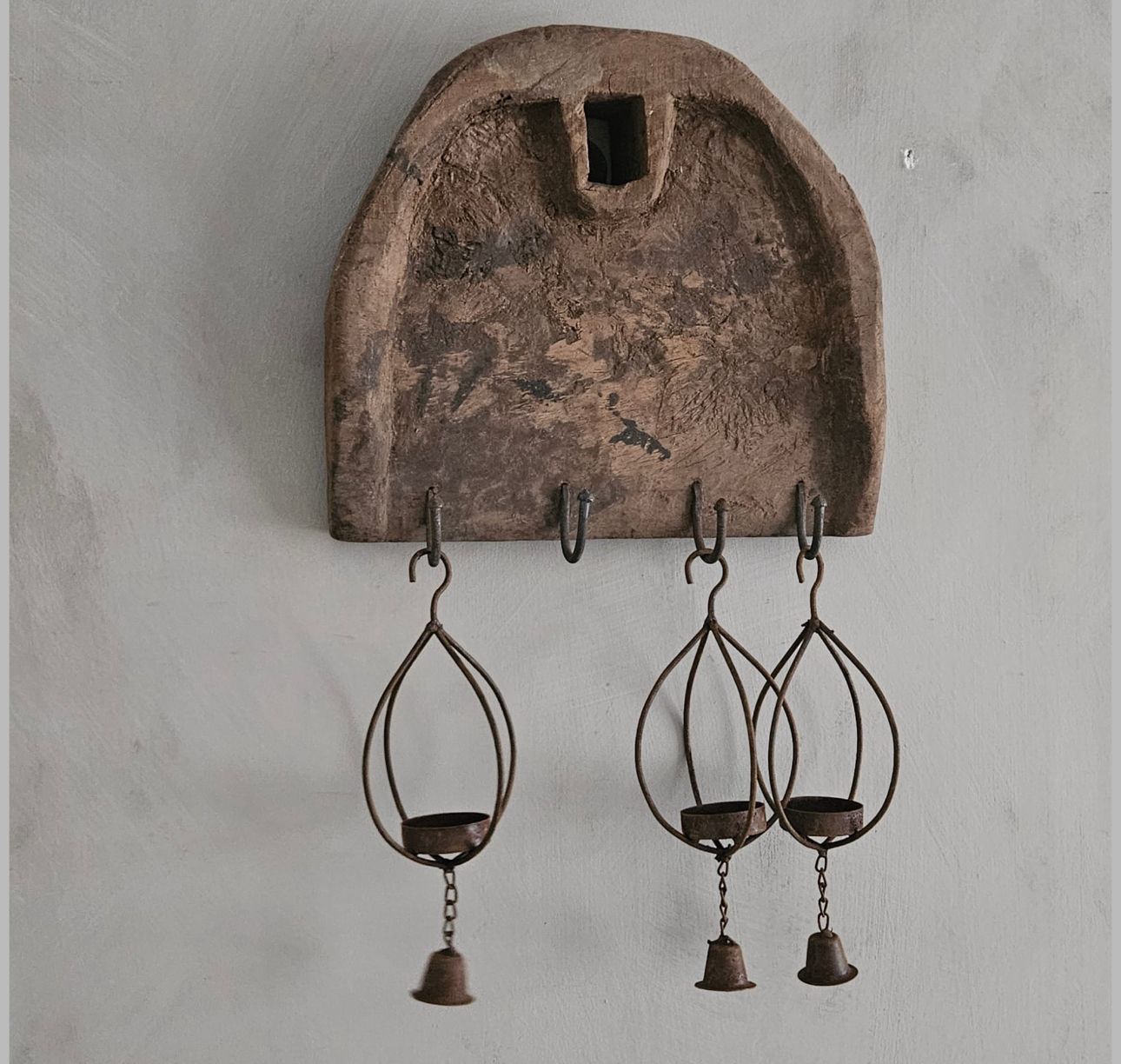 Roeste houder voor theelichtje 23 cm