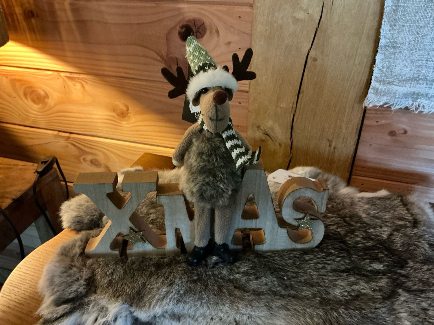 X mas met  eland 24x20cm