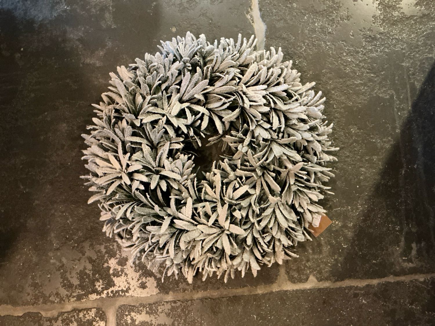 Kunst krans met sneeuw 40cm doorsnee