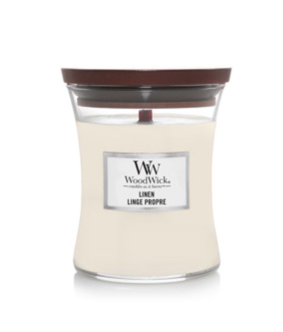 Woodwick medium linen