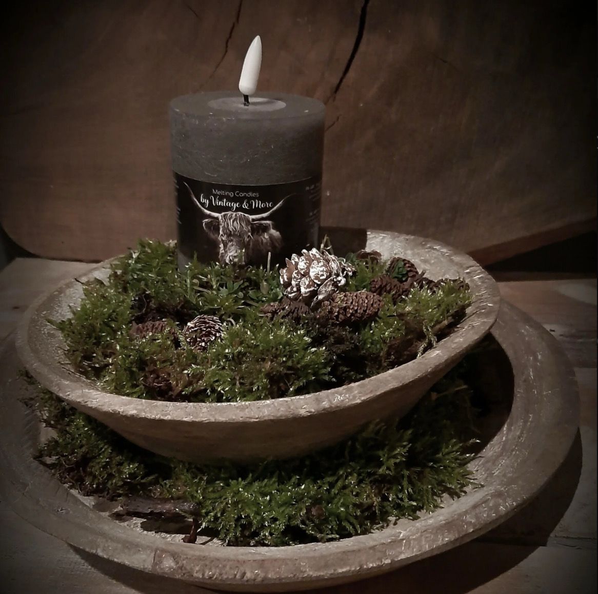 Ronde houten schaal 32cm