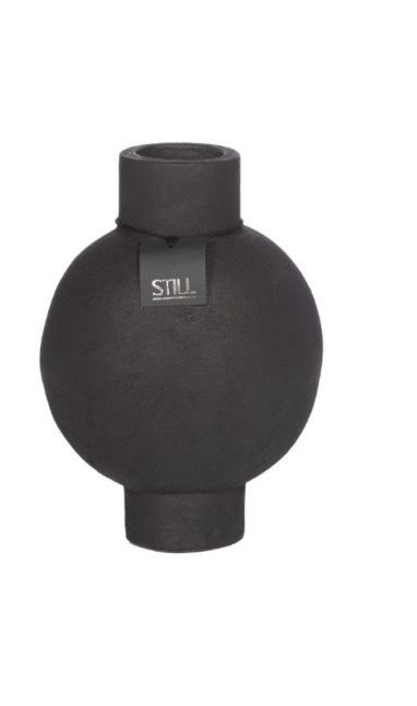 Still black vaasje 23x15cm