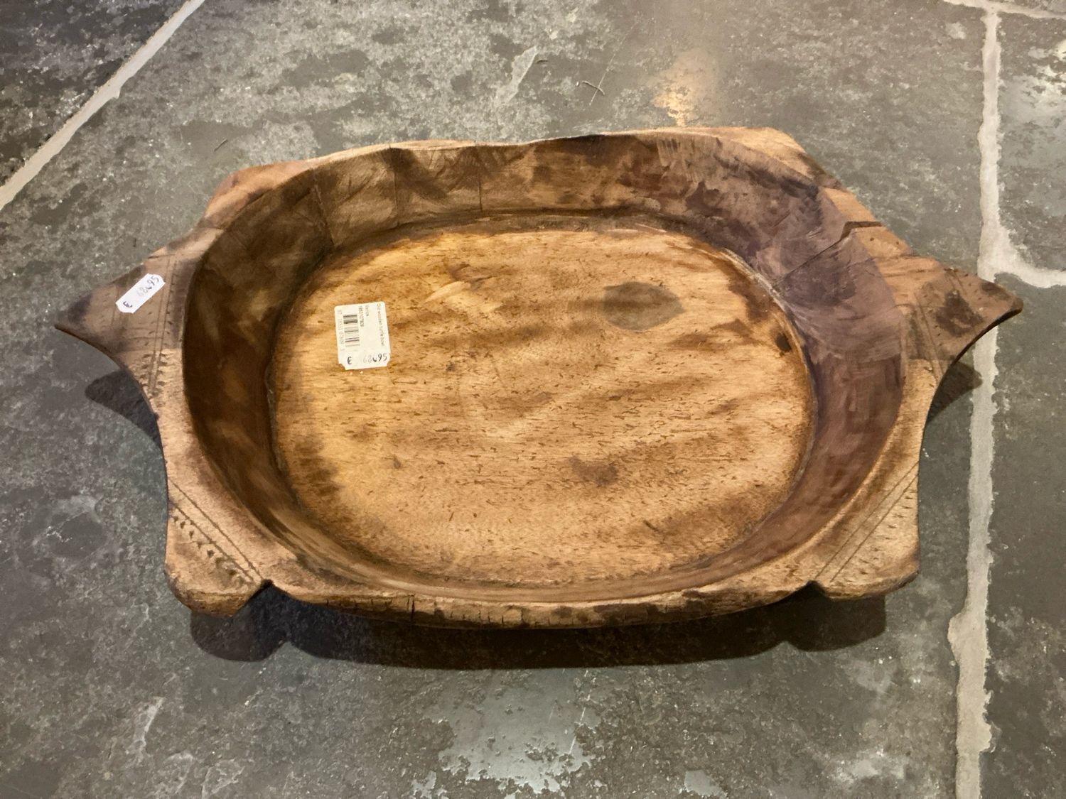 Old wooden turtle bowl 35x50cm