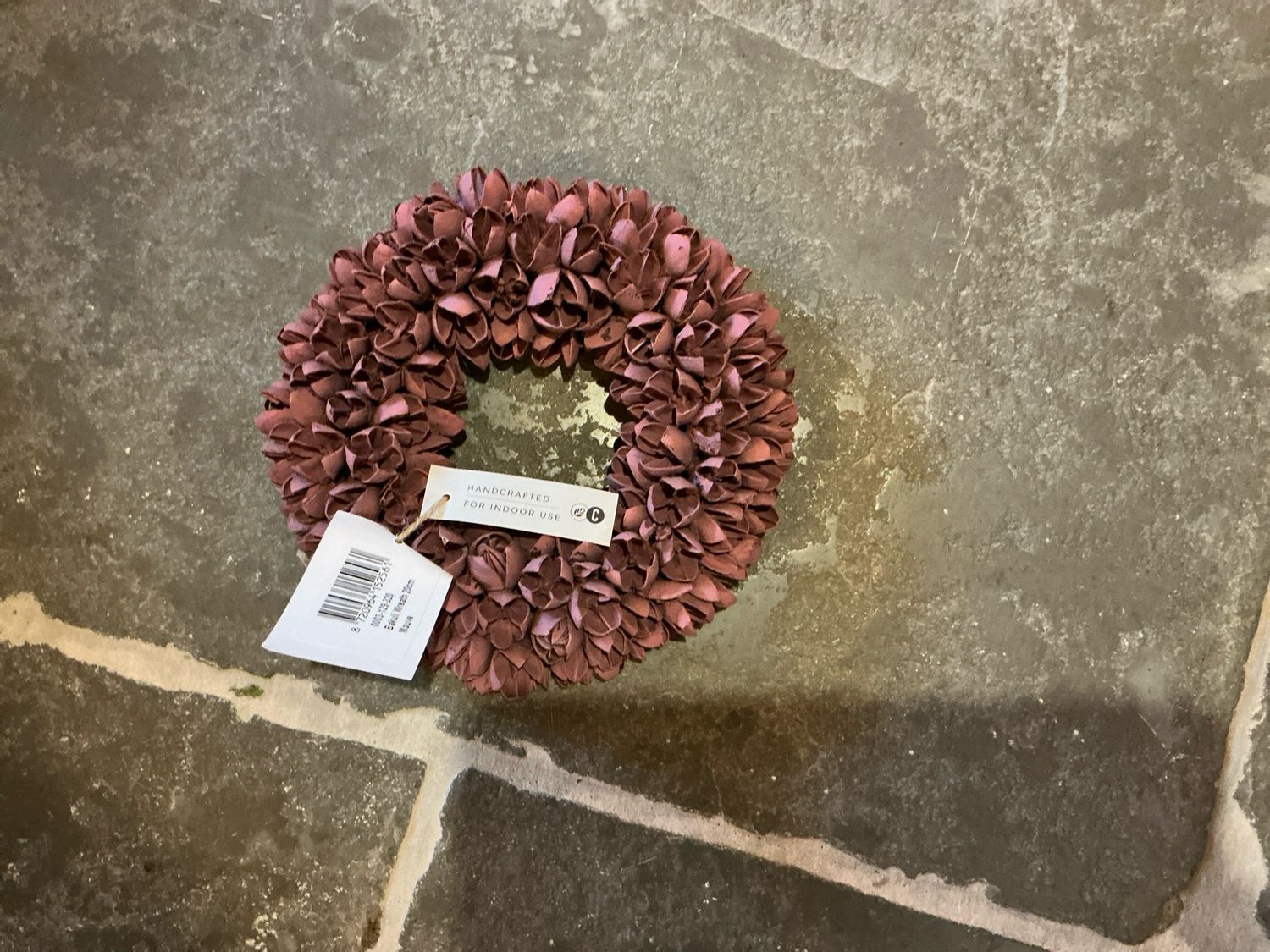 Krans bakuli wreath 20cm mauve