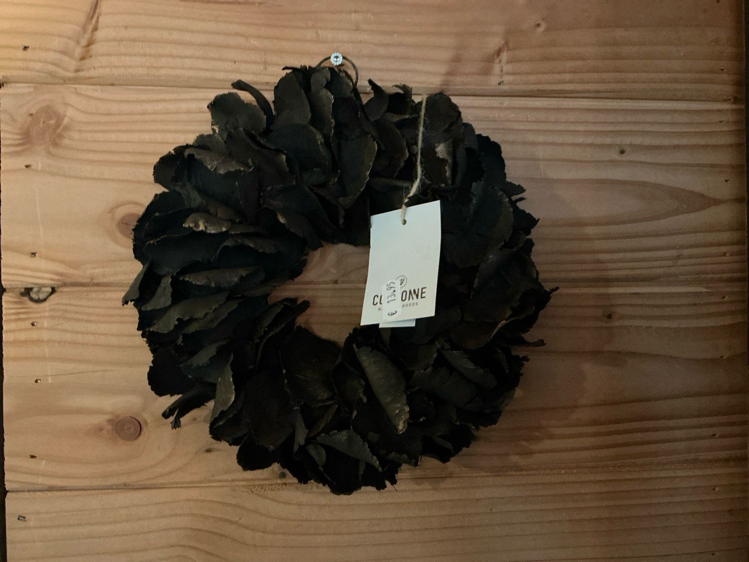 Krans palm petal wreath 25cm black