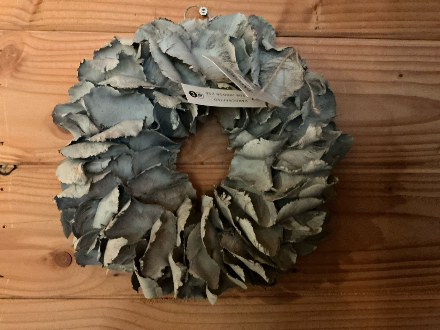 Krans palm.petal wreath 25cm grey mist