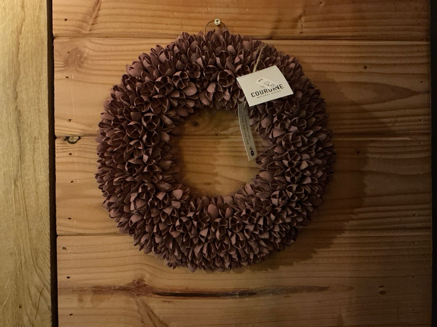 Krans Bakuli wreath 30cm mauve