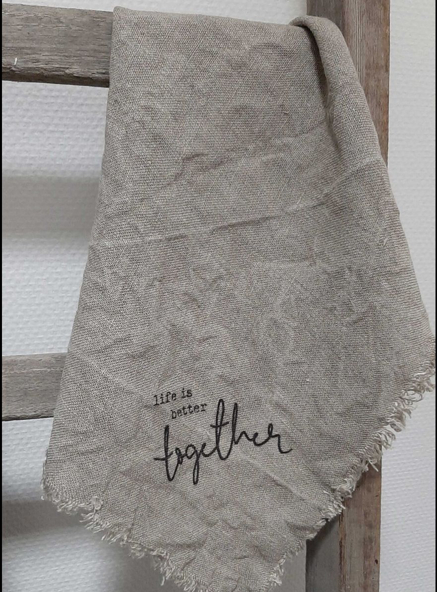 Shabby doek life is better together 50x50cm