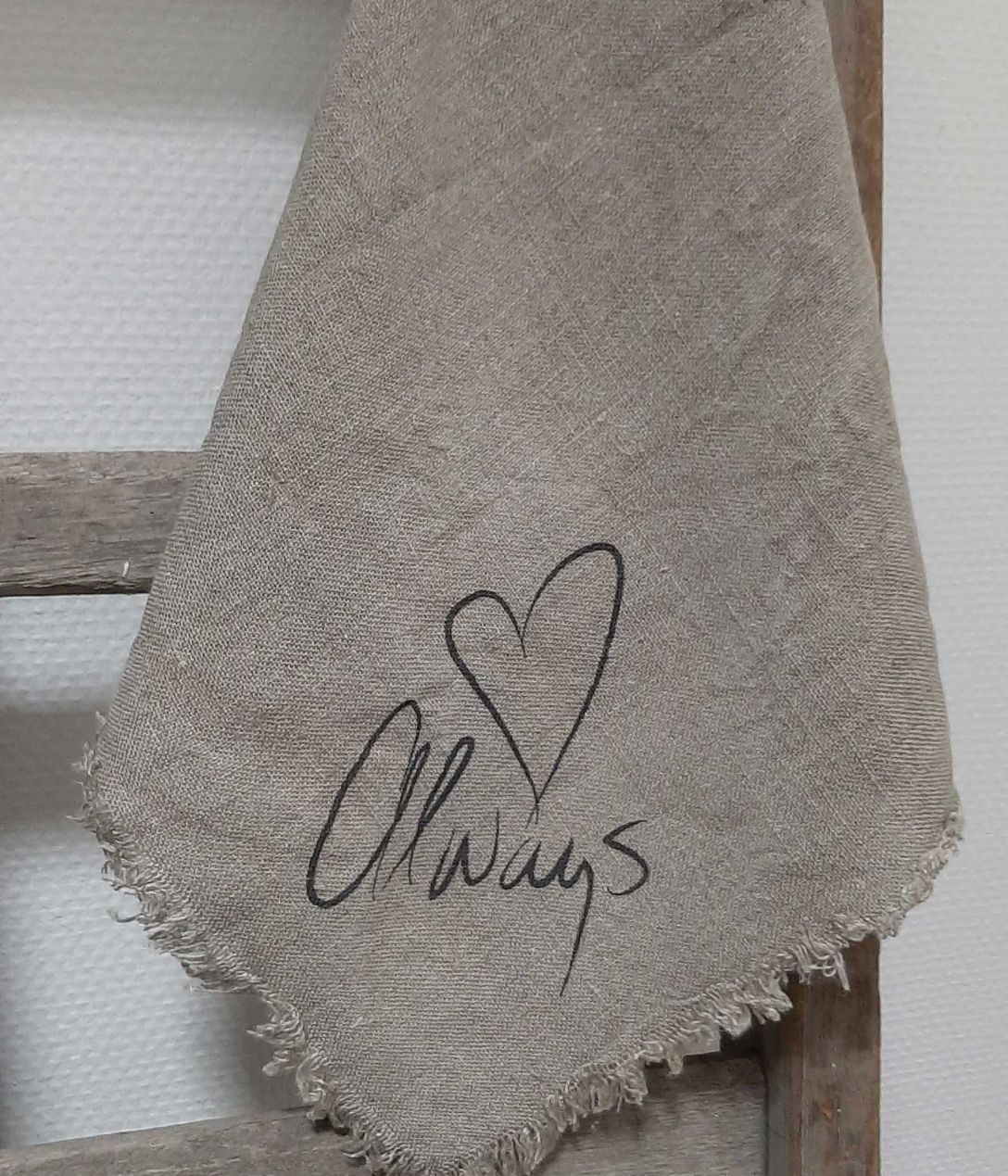 Shabby doek always 50x50cm