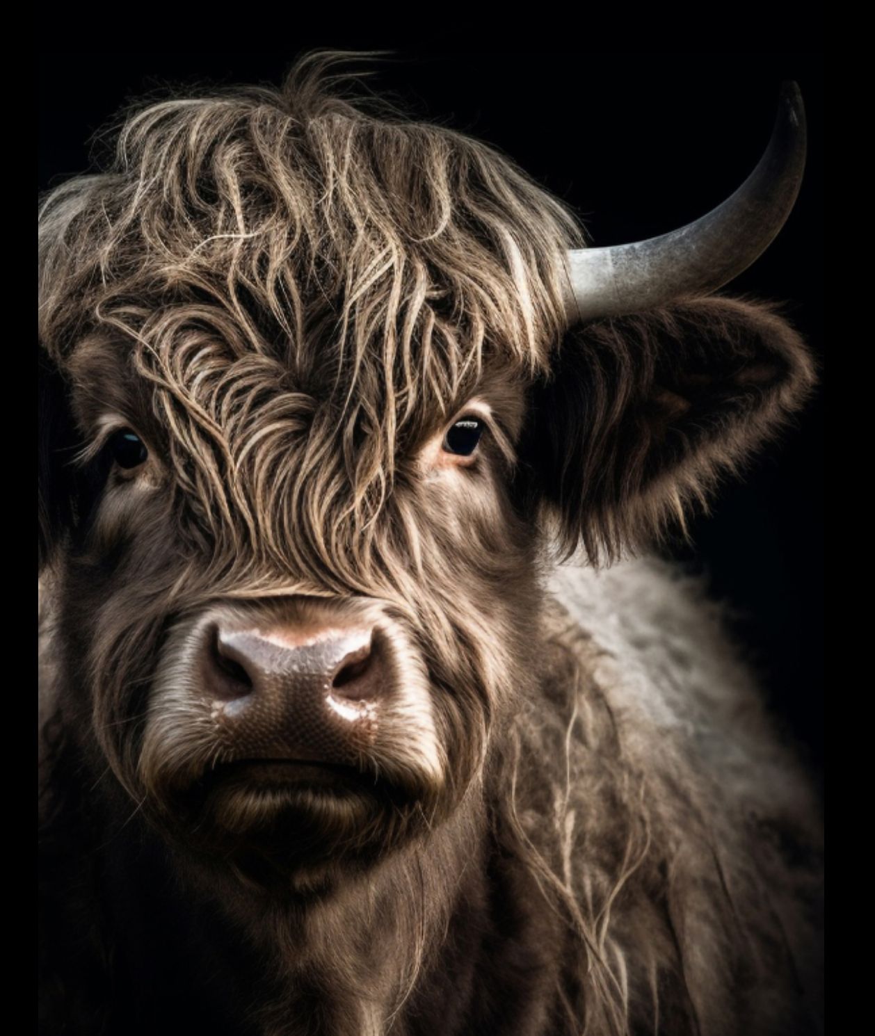 Decobordje met touw hooglander 16x21cm