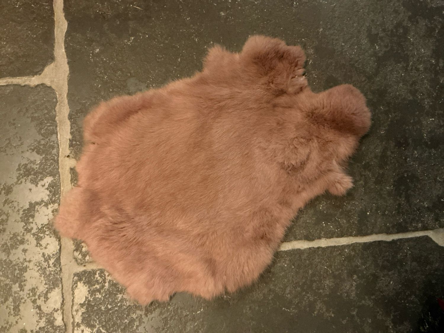 Konijnenvacht roze 50x30 cm