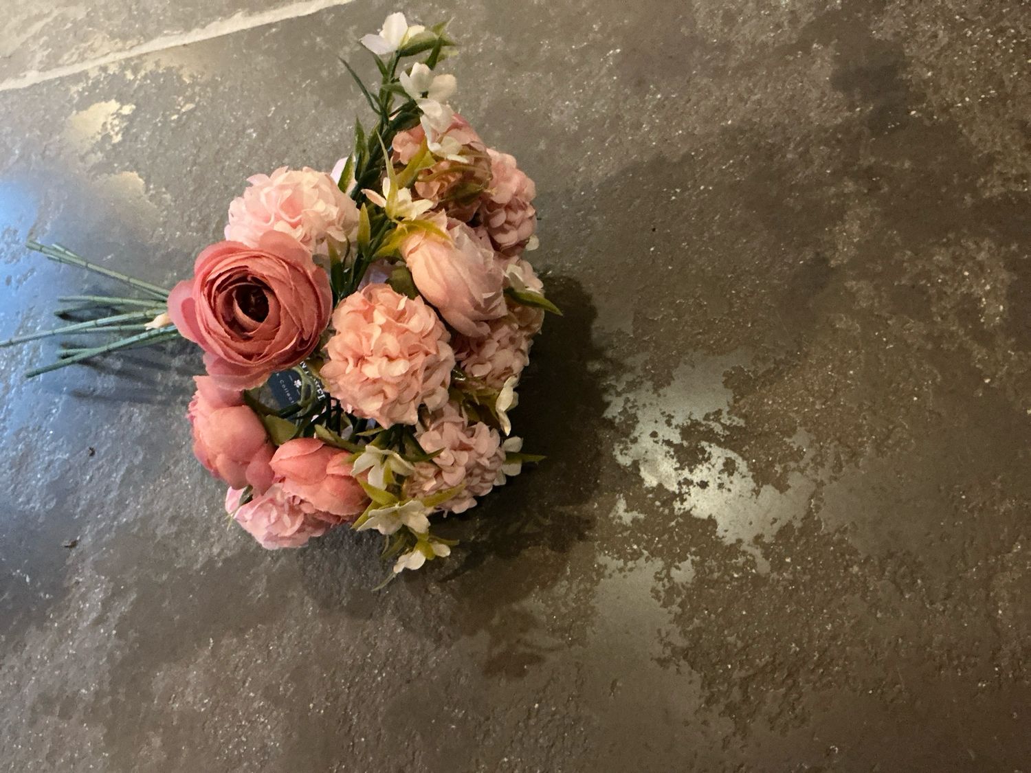 Kunstboeket roze bloemen