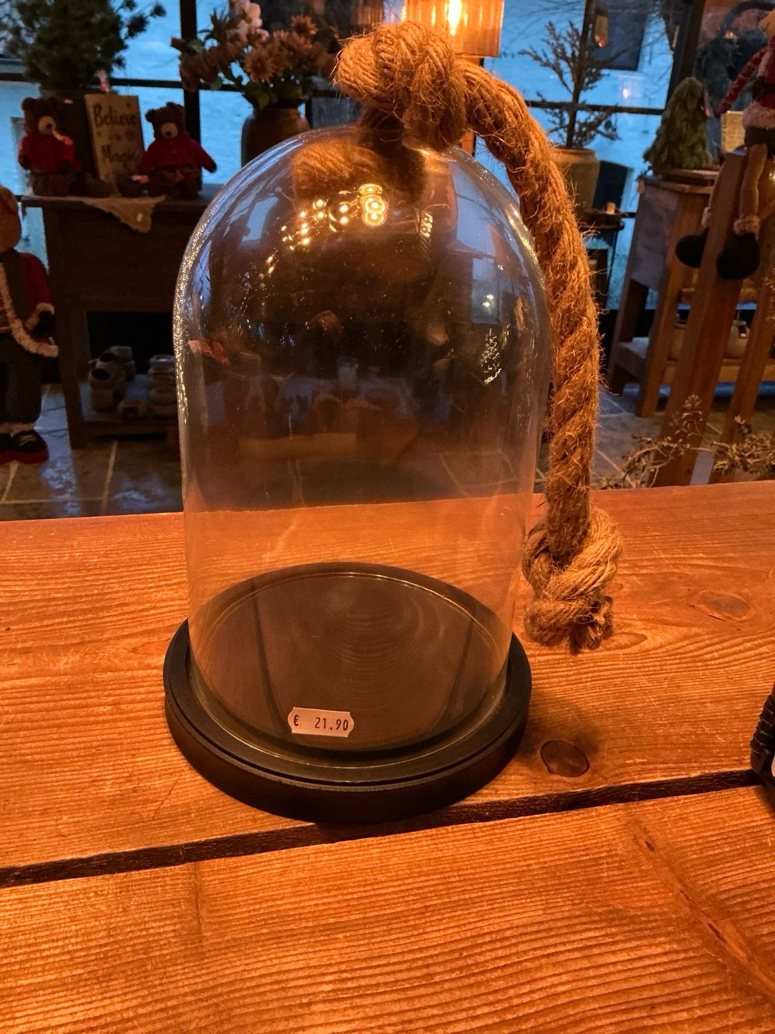 Stolp met touw 17x25cm