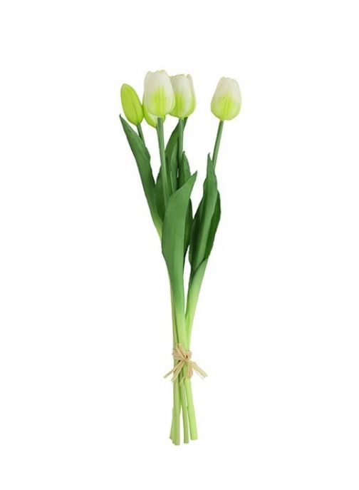 Kunst boeket Tulp Tulipa wit-L10B10H41CM