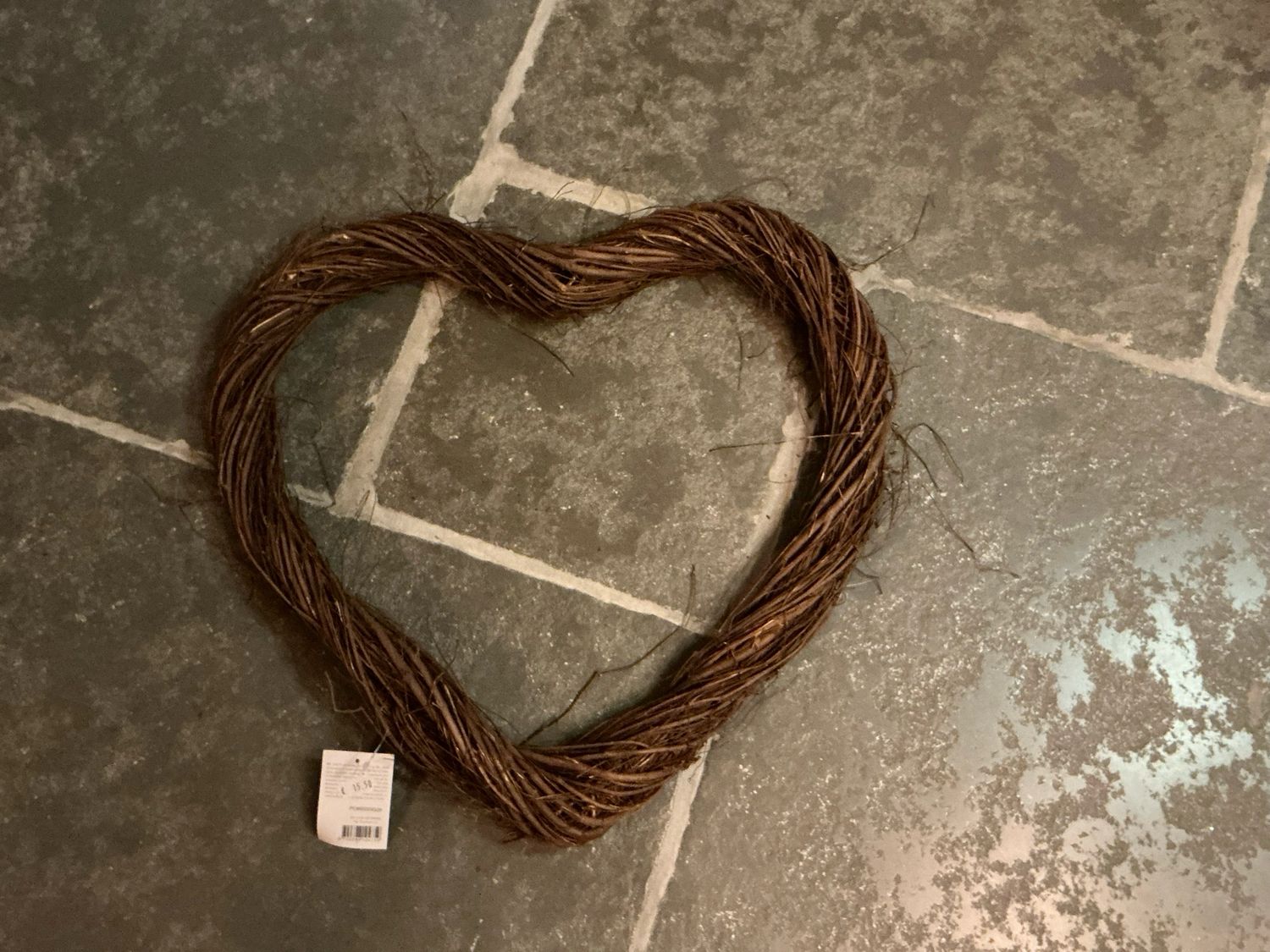 Gevlochten hart 50x50cm