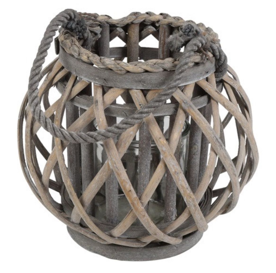 Windlicht incl glas L22B22H20CM