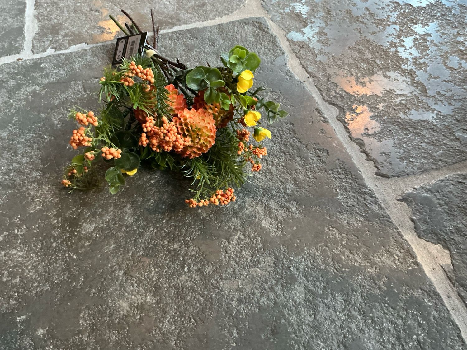 Kunstbundel dahlia oranje