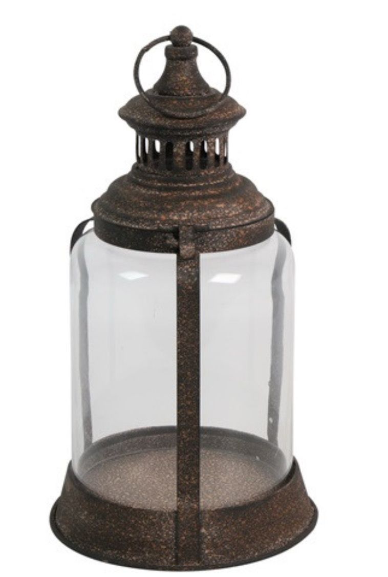 Lantaarn ro Aleric S bruin-L19B19H36CM