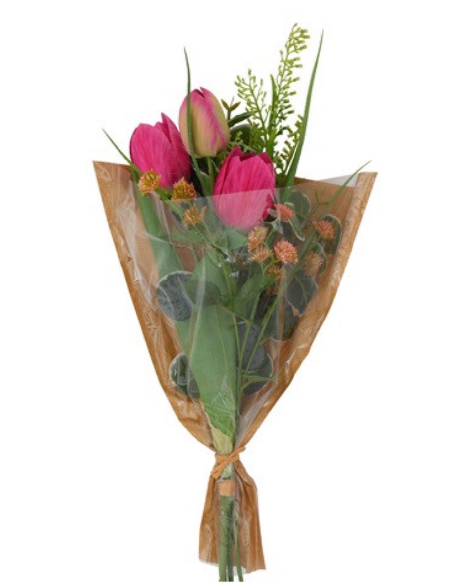 Kunst boeket Tulp Tulipa fuchsia-L15B15H60CM