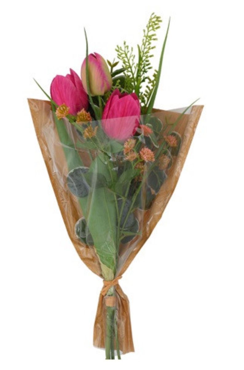 Kunst boeket Tulp Tulipa fuchsia-L15B15H60CM