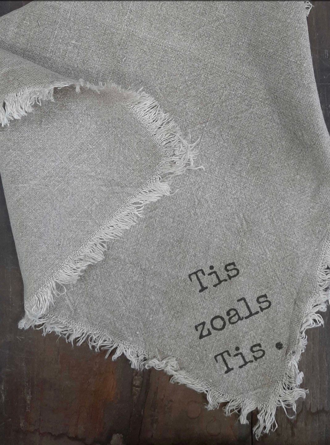 Shabby doek tis zoals tis 50x50cm