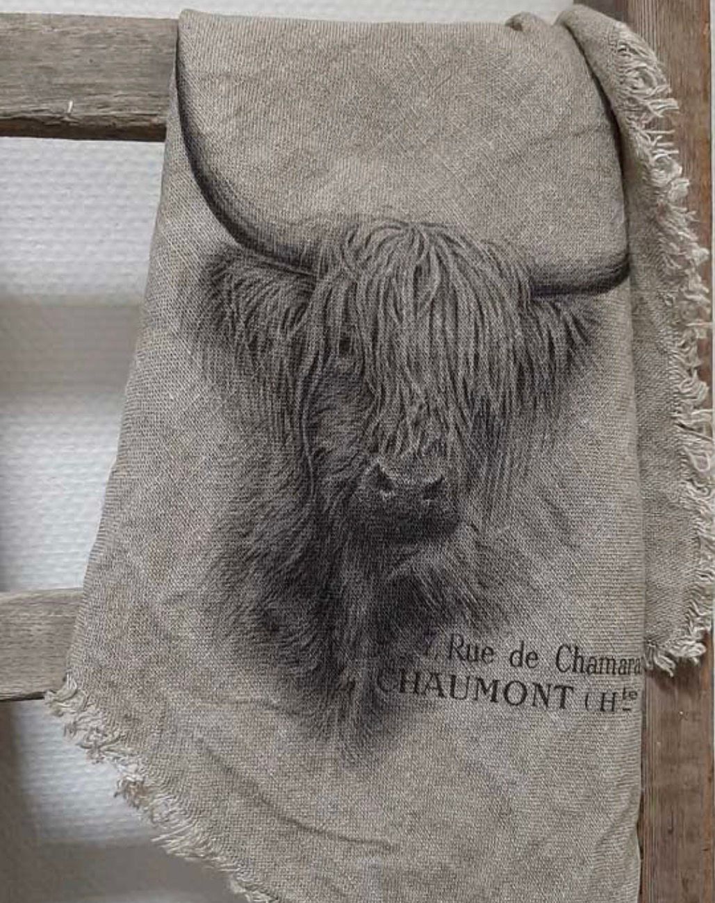 Shabby doek hooglander 50x50cm