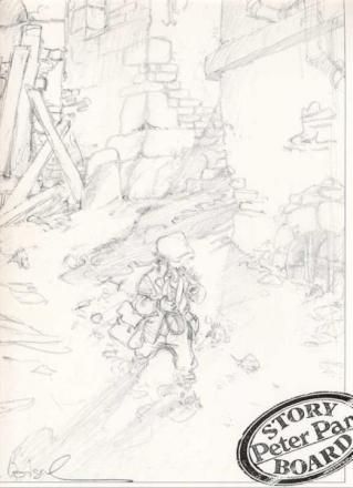 Peter Pan, storyboard : Londen