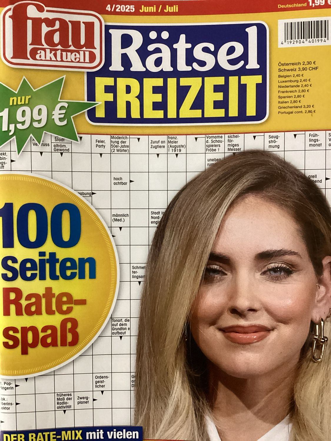 FRAU AKTUELLE RATSEL FREI #25004