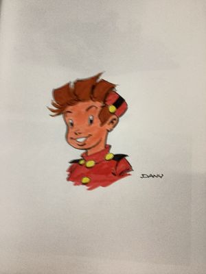 Robbedoes en Kwabbernoot - Spirou luxe groot formaat : Spirou et la Gorgone bleue (auteursexemplaar - nr E/A)