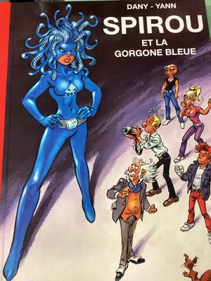 Robbedoes en Kwabbernoot - Spirou luxe groot formaat : Spirou et la Gorgone bleue (auteursexemplaar - nr E/A)